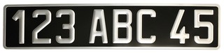 plaque d'immatriculation