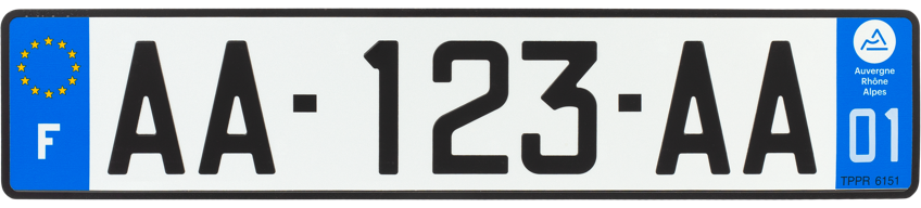 plaque d'immatriculation